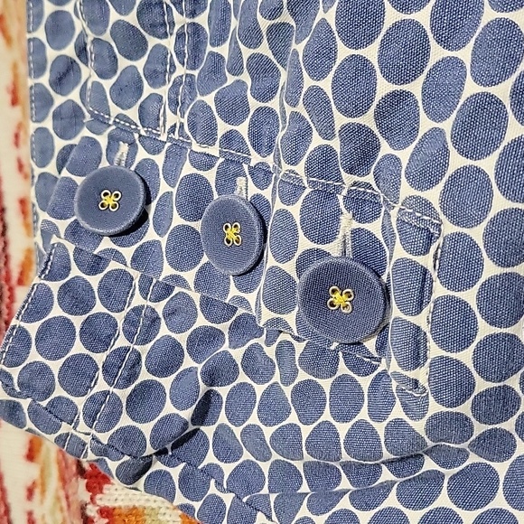 Boden Women's UK 12 (US 10) Blue White Polk A Dot Cotton Sailor Shorts - Picture 3 of 10